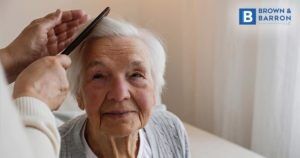 Older woman with white hair