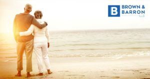Elderly couple at the beach