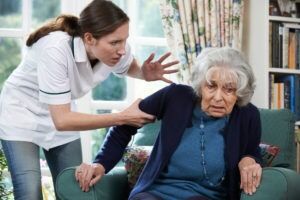 Yelling at an older lady