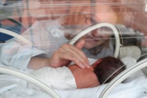 Baby in a incubator
